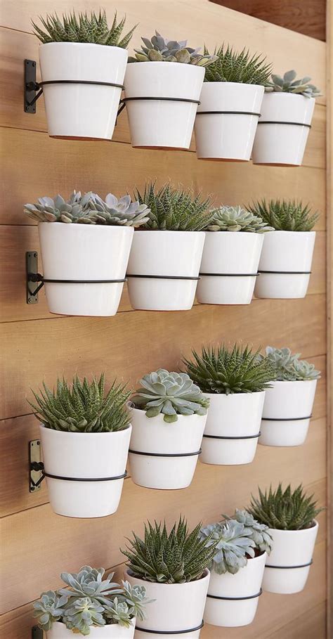 modern  elegant vertical wall planter pots ideas house garden diy