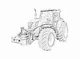 Colorare Trattori Trattore Fendt T7070 Tractor Ausmalbilder Ferguson Massey Landini sketch template