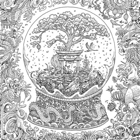 kerby rosanes  adult colouring page detailed coloring pages