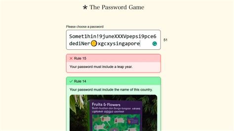 list  leap years  password game prima games