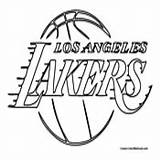 Coloring Pages Lakers Angeles Los Basketball Color Nba Kids Template Sports Fun Miami Heat Print sketch template
