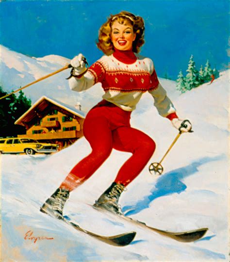 ski bunny i want to be a pin up