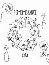Remembrance Pages Coloring Printable Kids sketch template