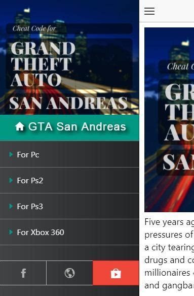 Cheat Code For Grand Theft Auto San Andreas For Android