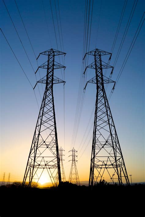twin electric power lines  stock photo public domain pictures