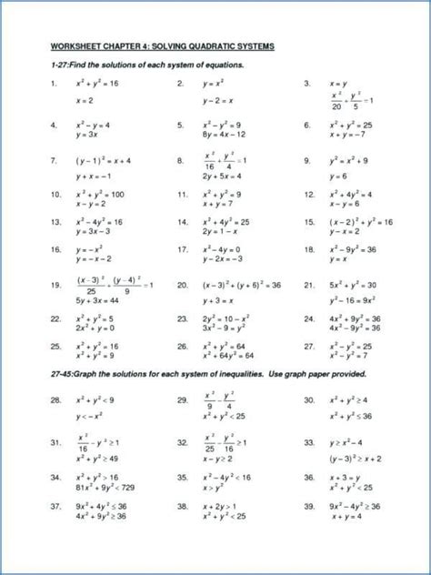 factoring quadratic equations worksheet printable worksheet template