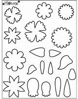 Flower Coloring Template Crayola Power Flores Pages Dibujos Petal Felt Stencils Flowers Leaf Molde Templates Boyama Cicek Para Spring Em sketch template