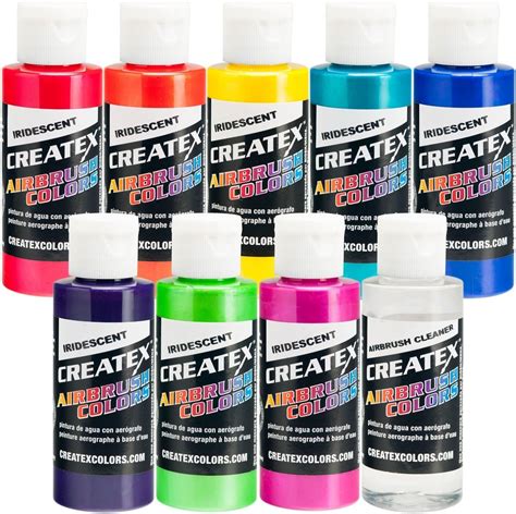 Iridescent 8 Createx Airbrush Paint Colors Set 2 Oz Bottles Amazon Ca