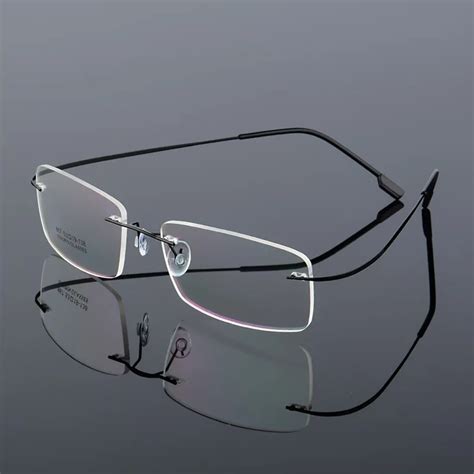Ultra Light Flexible Memory Titanium Rimless Reading Glasses Diopter 1