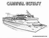 Ship Coloring Cruise Mary Queen Pages Carnival sketch template