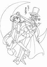 Coloring Sailor Moon Pages Serenity Tuxedo Mask Book Festival Printable Luna Sailormoon Queen Colouring Drawing Sheets Kids Scouts Chibi Group sketch template