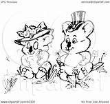 Dandelion Blowing Wishes Koala Wedding Illustration Coloring Book Courting Clipart Drawing Dennis Holmes Designs Koalas Making Couple Royalty Vector 2021 sketch template