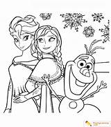 Elsa Anna Coloring Kids Sheet sketch template