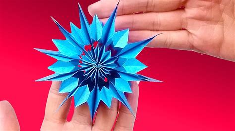 Modular 3d Origami Snowflake Frozen Easy Star Paper Tutorial Christmas
