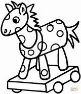 Coloring Toy Horse Pages Color Printable Drawing Drawings Paper sketch template