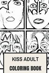Kiss Coloring Rock Adult Book Simmons Gene Glam Stanley Heavy Paul Books Meta Inspired Metal sketch template