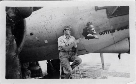 b17 flying fortress my dad david casteel pointing to nose art of my