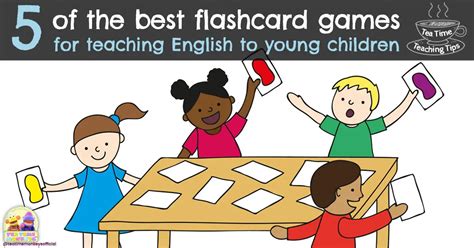 flashcard games  teaching english  young children tea time monkeys