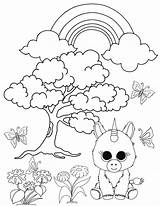 Coloring Beanie Pages Unicorn Boo Ty Boos Printable Dogs Enchanted Cool Forest Baby Dog Print Cats Unicorns Bear Babies Mermaid sketch template
