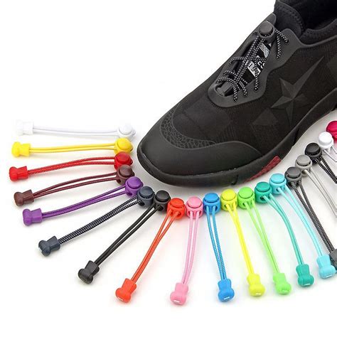 pc  polyester  tie shoe laces casual elastic lock lace system lock sports shoelaces