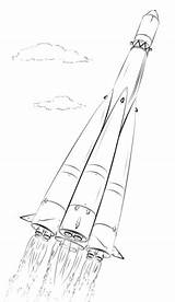 Rocket Razzo Spaziale Supercoloring Rockets sketch template