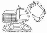 Excavator Feller Buncher sketch template