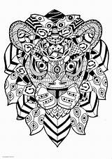 Coloring Lion Mandala Pages Adults Head Zentangle Animal Animals Printable Colouring Adult Coloringbay Print Difficult sketch template