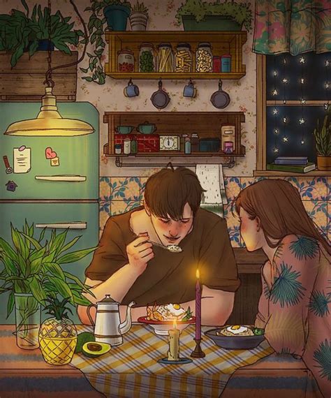 illustrator hyocheon jeong captures the beauty of falling in love so well that you can almost