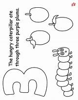 Caterpillar Hungry Raupe Nimmersatt Ausmalbild Activities Entitlementtrap Peek Juf Florine sketch template