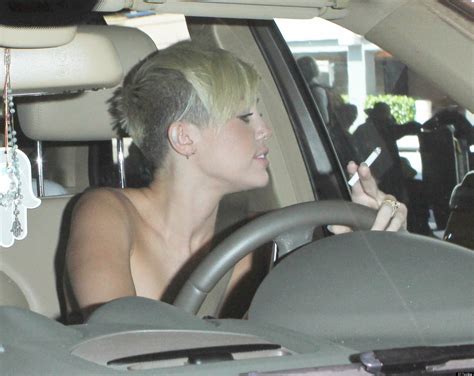 Miley Cyrus Smoking Singer Caught With Cigarette In Car Photo Huffpost