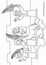 Palm Sunday Coloring Jesus Pages Kids Truewaykids sketch template