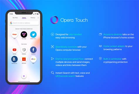 opera touch opera touch browser launches for apple