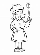 Chef Coloring Pages Girl Kids Coloriage Little Sheet Cartoon Chefmaster Dessin Drawing Color Printable Colorier Mewarnai Et Kitty Hello Coloringpagesfortoddlers sketch template