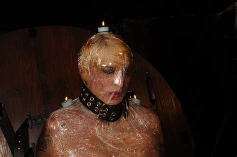 mummified slave girl karinas lesbian clingfilm bondage and domination in restrai pichunter