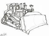 Dozer Bulldozer Drawing Perspective Getdrawings Gif sketch template