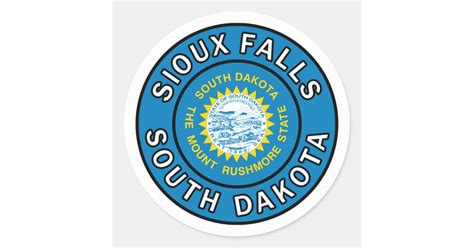 sioux falls south dakota classic  sticker zazzlecom