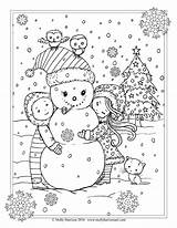 Coloring Christmas Pages Snowman Adult Oriental Trading Children Adults Colouring Old Fashioned Color Holiday Merry Printable Winter During Owls Owl sketch template