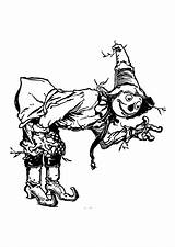 Vogelscheuche Malvorlage Wizard Scarecrow Ausmalbilder sketch template