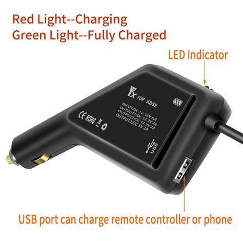 yx    dual battery  usb remote controller car charger outdoor smart charging device