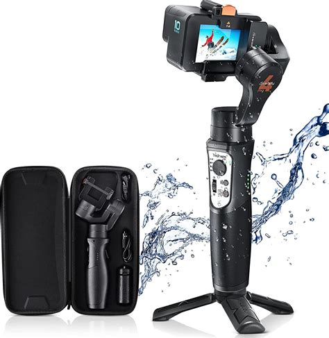 gimbal action cam hohem isteady pro stabilizzatore   assi  action cam splash proof
