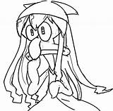 Squid Coloring Girl Doodle Wecoloringpage sketch template
