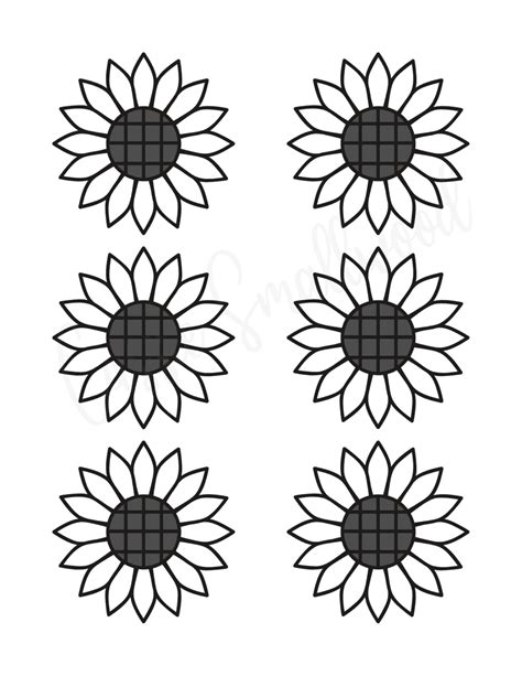printable sunflower tooling pattern