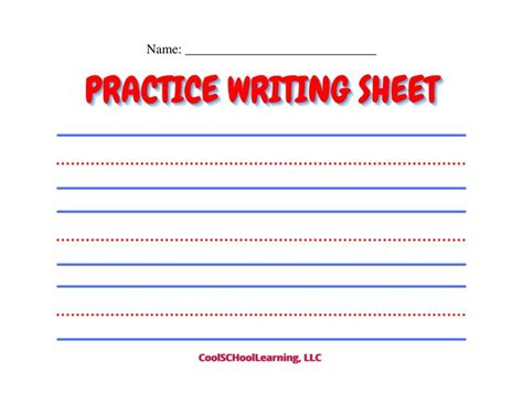 handwriting worksheet writing practice preschool kindergarten