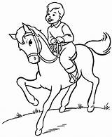 Horse Coloring Pages Riding Rider Colouring Boy Printable Kids Horses Ride Trick Foal Print Horseback Color His Honkingdonkey Drawing Worksheet sketch template