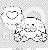 Outlined Turtle Sea Coloring Clipart Vector Cartoon Thoman Cory sketch template