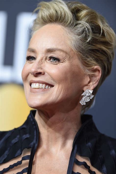 Pin By Michele Mcintyre On Grey Hairstyles Sharon Stone