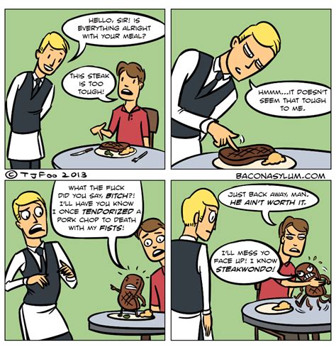 baconasylum comics funny comics and strips cartoons steak angry comic