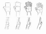 Drawing Hands Instruction Hand Tutorial Fingers sketch template