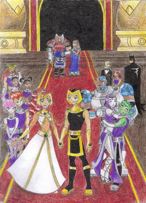 robin and starfire gets married at starfire s home planet tamaran dc superheroes pinterest