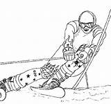 Coloring Skiing Awesome Style sketch template